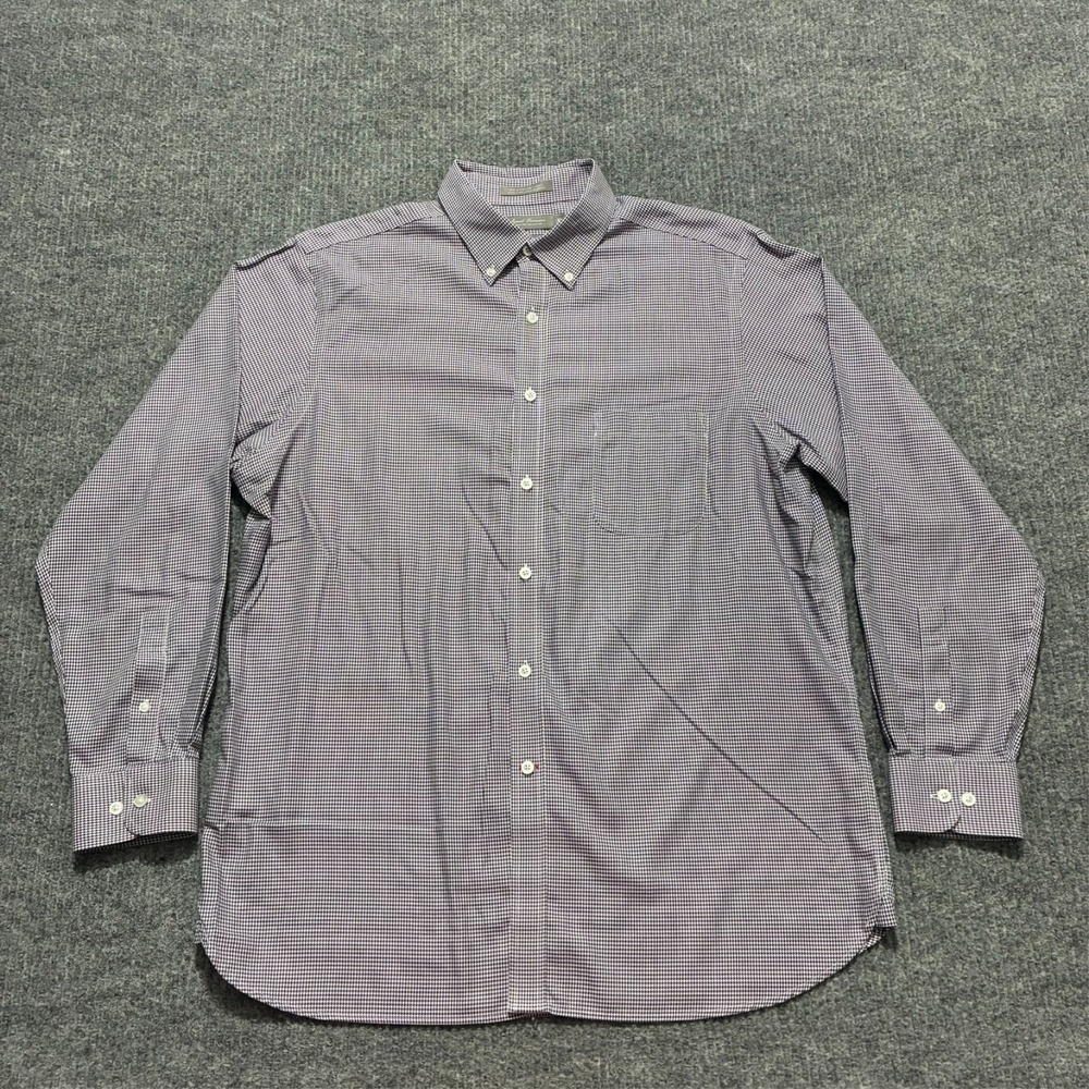 Daniel Cremieux Signature Mens Button Down Shirt Size XL‎ Houndstooth Non-Iron